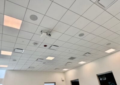 Drop ceiling Conference Room with Recessed Lights Vents and a Ceiling mounted Projector