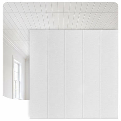 Bead Board r104 Surface Mount Ceiling Tile   Decorative Ceiling Tile Installed by Ceil Tex Houston
