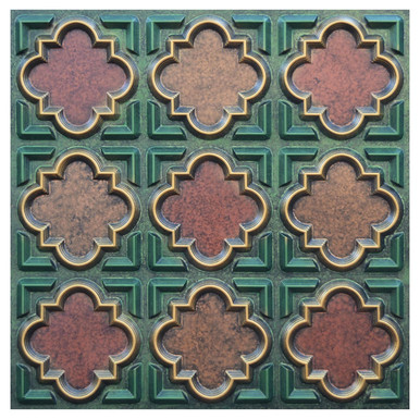 Casablanca Iii ctf 020 3 Hand Painted Ceiling Tile   Decorative Ceiling Tile Installed by Ceil Tex Houston