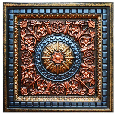 Da Vinci Iv b ctf 012 4b Hand Painted Ceiling Tile   Decorative Ceiling Tile Installed by Ceil Tex Houston