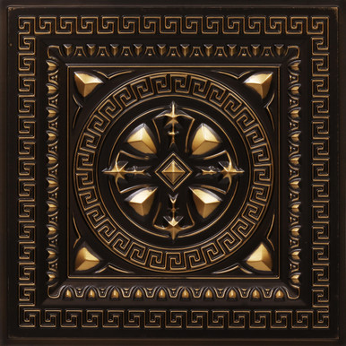 Odysseus Shield 220 Faux Tin Ceiling Tile   Decorative Ceiling Tile Installed by Ceil Tex Houston